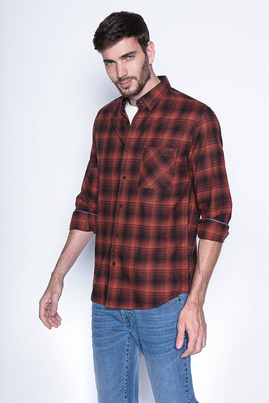 CAMISA CHECK ORLANDO FJ COPPER - 1