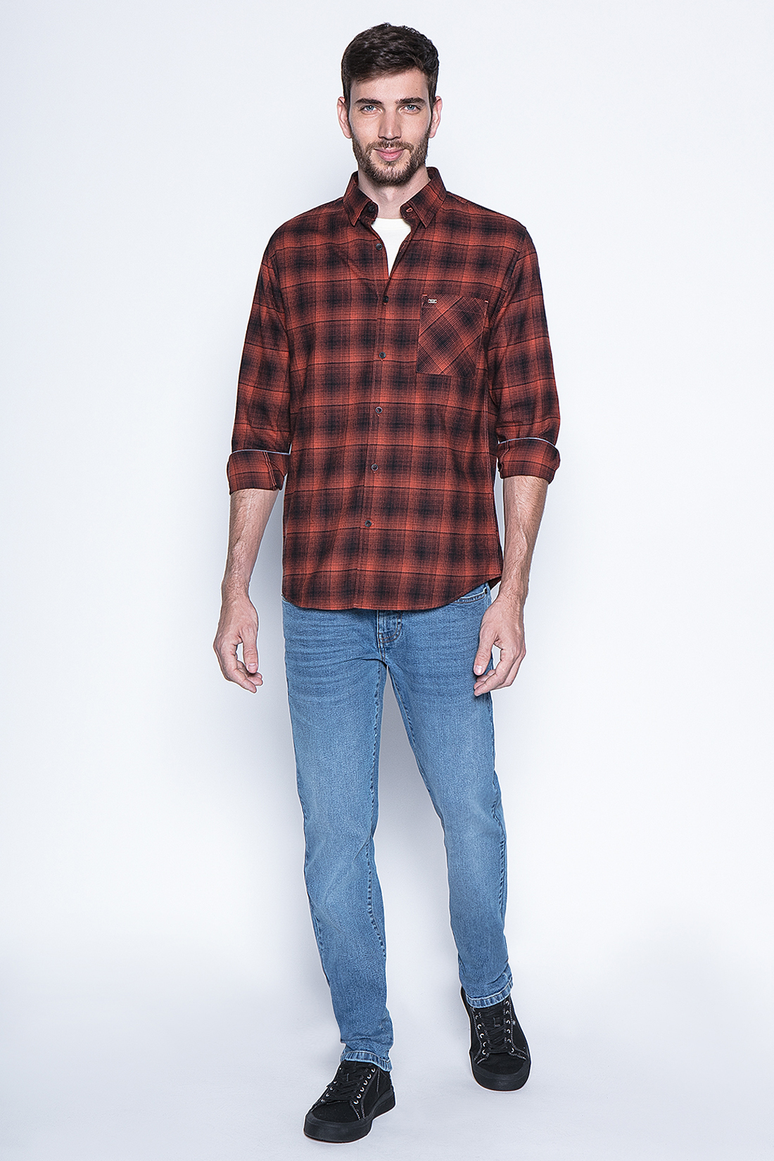 CAMISA CHECK ORLANDO FJ COPPER - 4