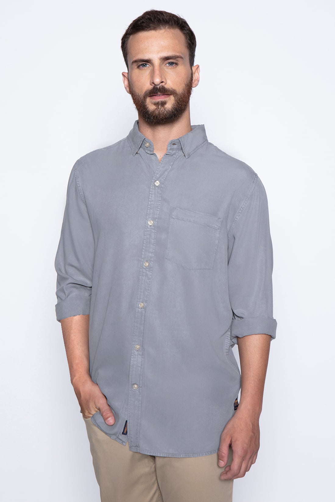 CAMISA LYOCELL FJ LT GREY - 1