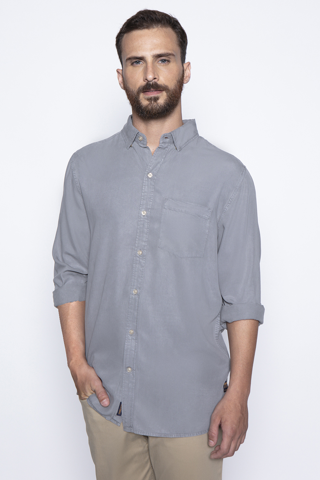 CAMISA LYOCELL FJ LT GREY - 1