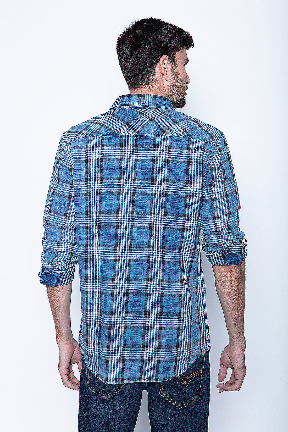 CAMISA CHECKERED INDIGO FJ BLUE - 2