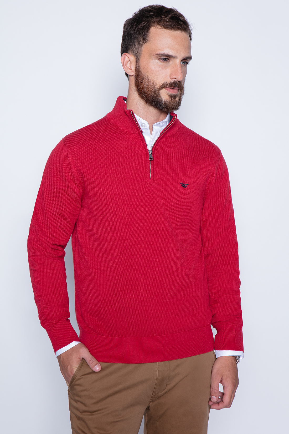 SWEATER LONDON SMART CASUAL L/S RED - 1