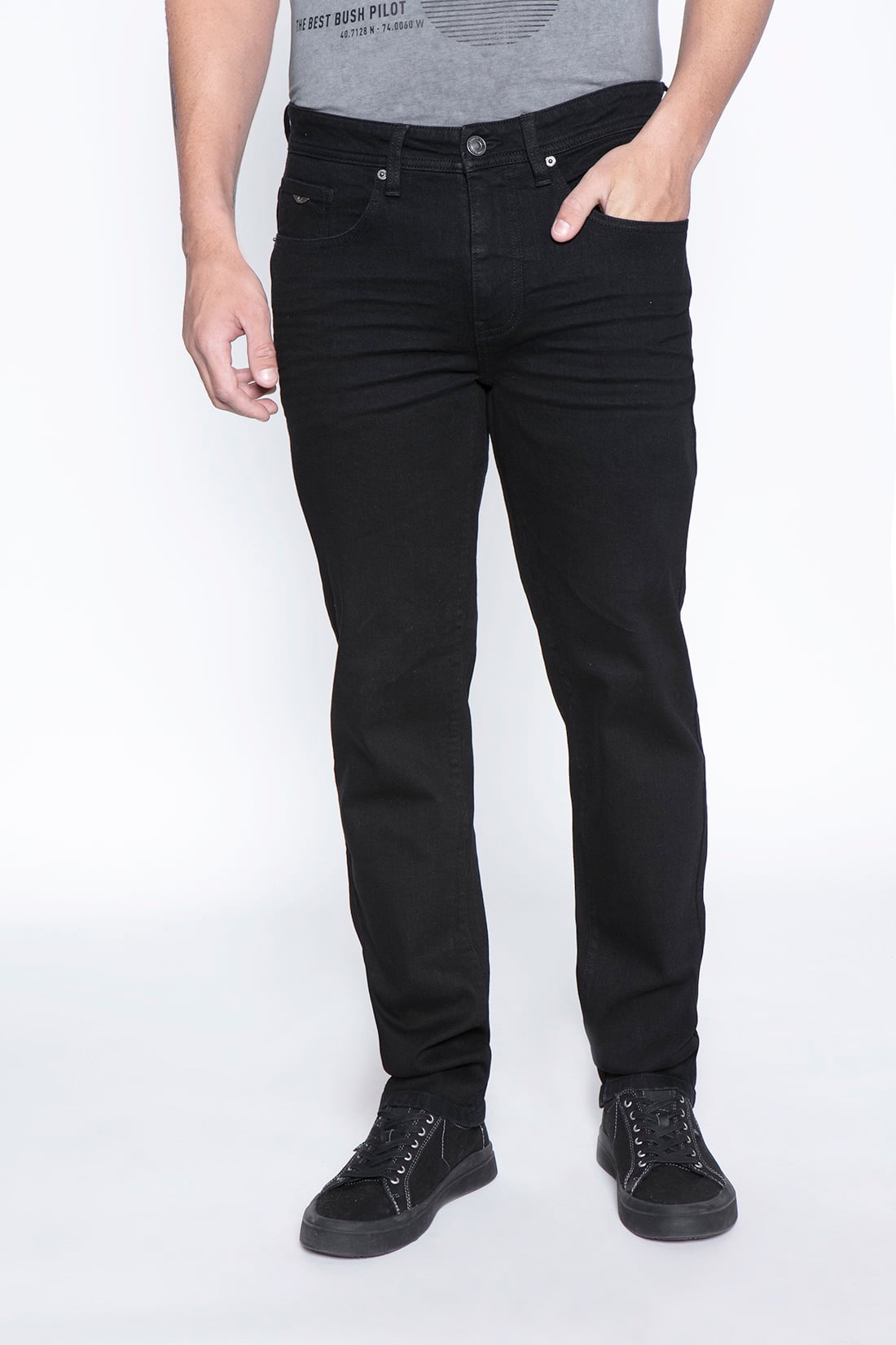 JEANS BLACK BÁSICO BRISTOL - 1