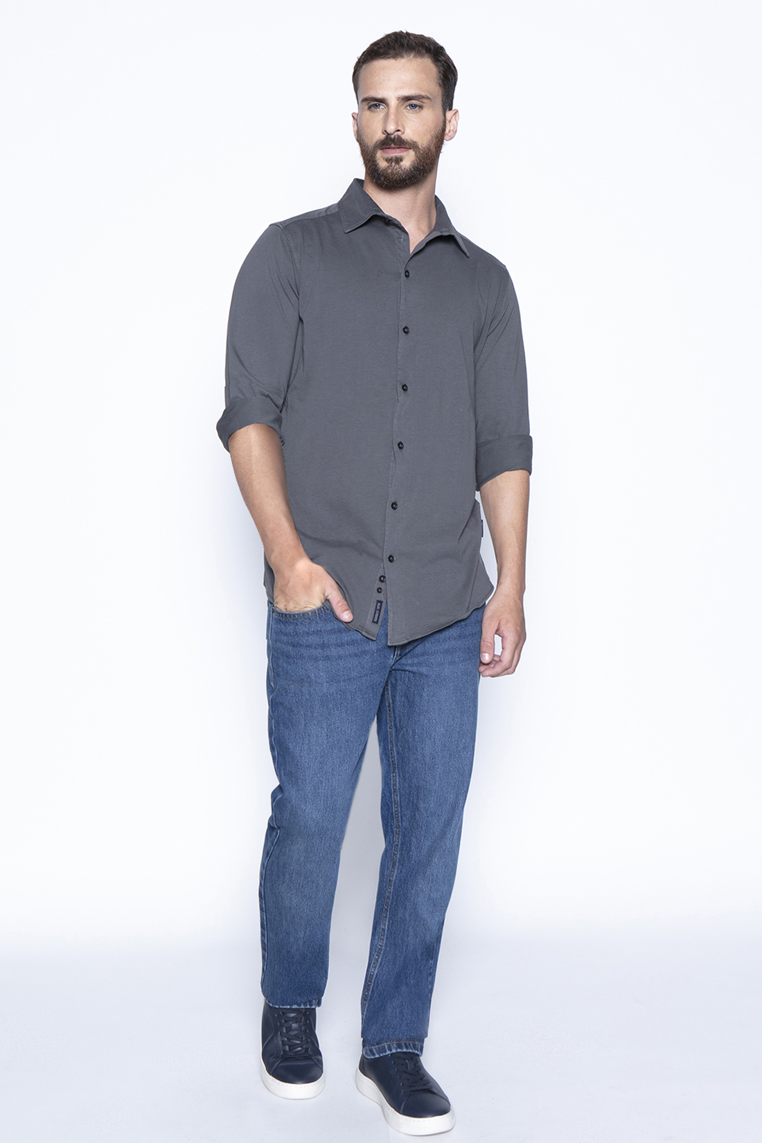 CAMISA JERSEY GARMENT DYED F METAL - 4