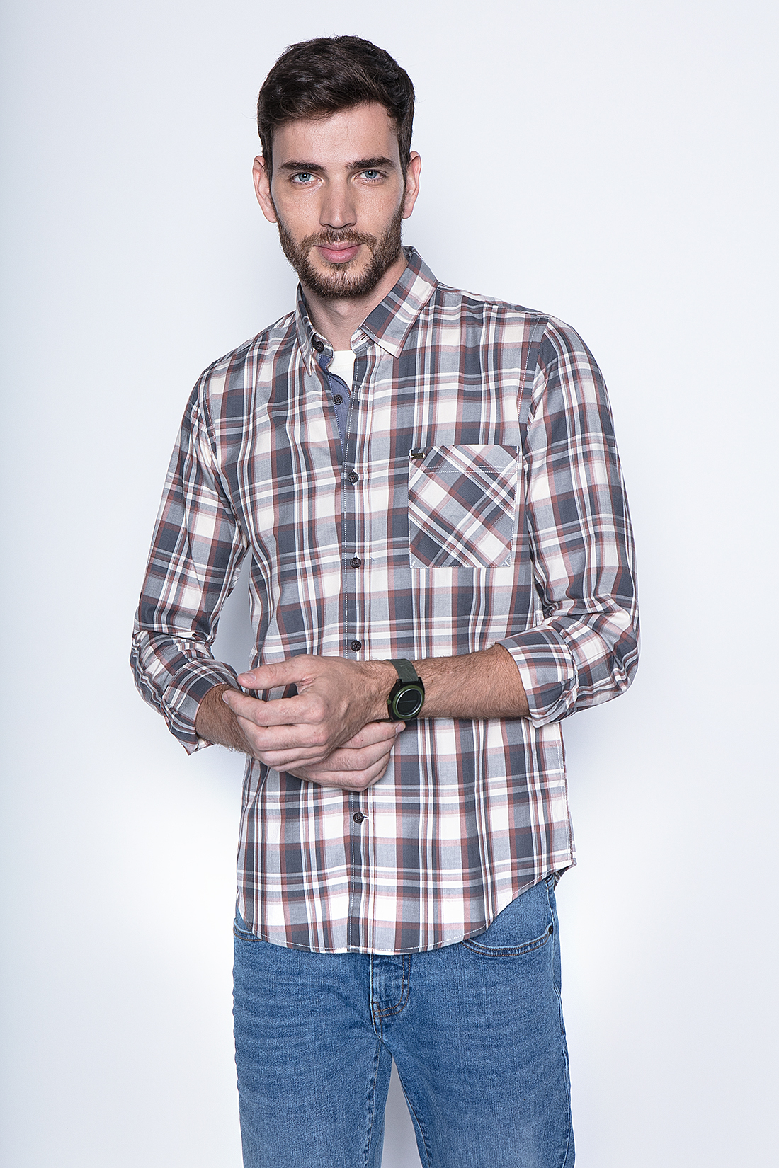 CAMISA CHECK CALIFORNIA FJ CAMEL - 1