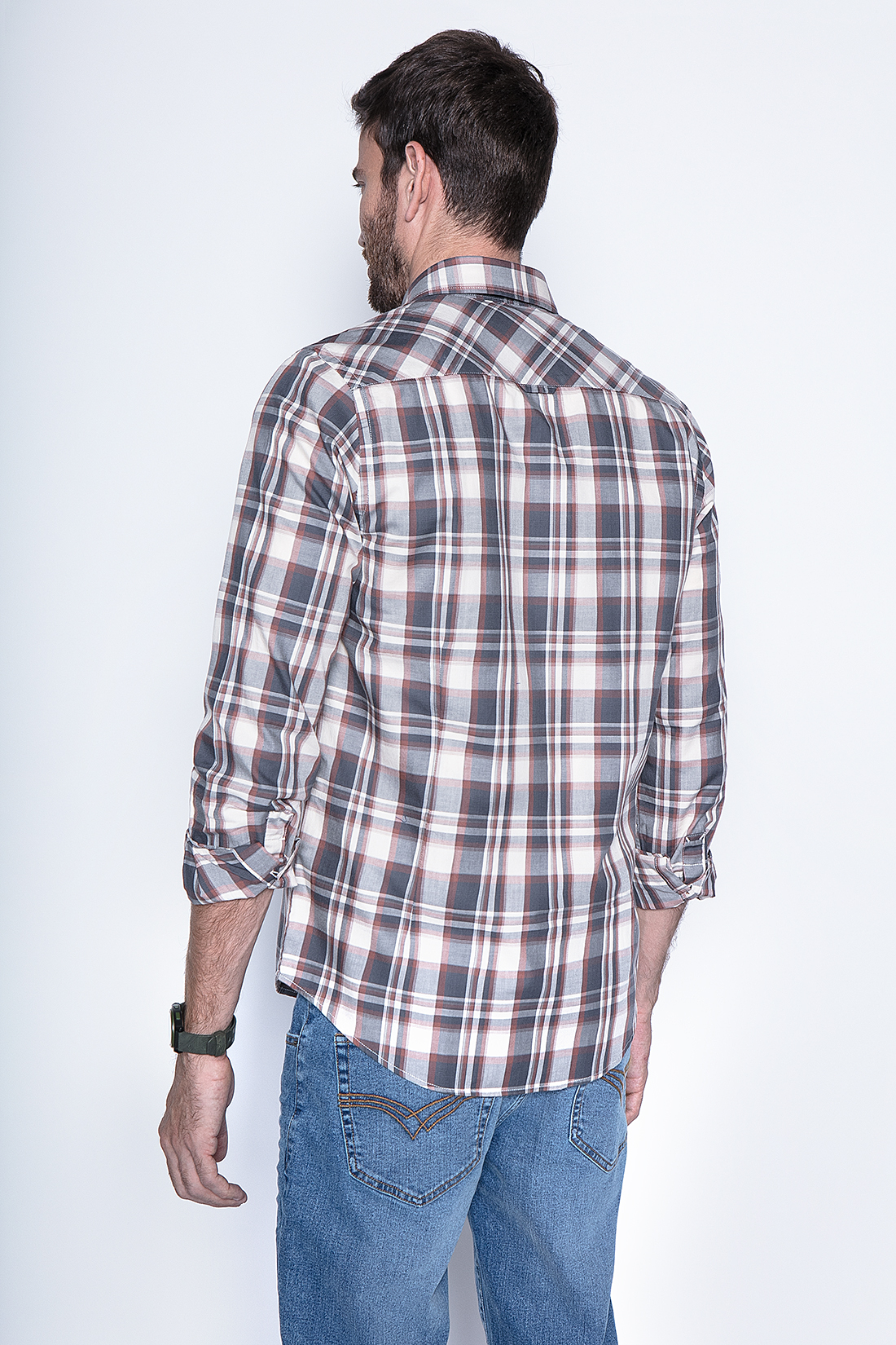 CAMISA CHECK CALIFORNIA FJ CAMEL - 2