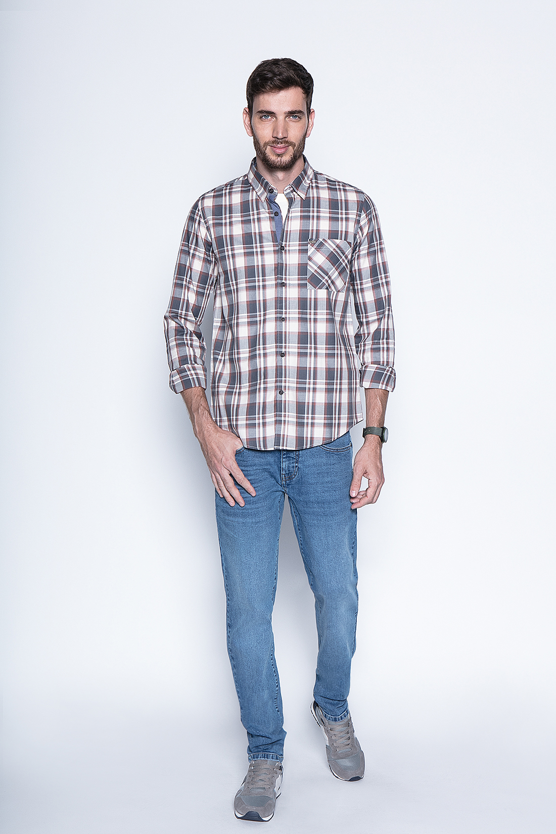 CAMISA CHECK CALIFORNIA FJ CAMEL - 4