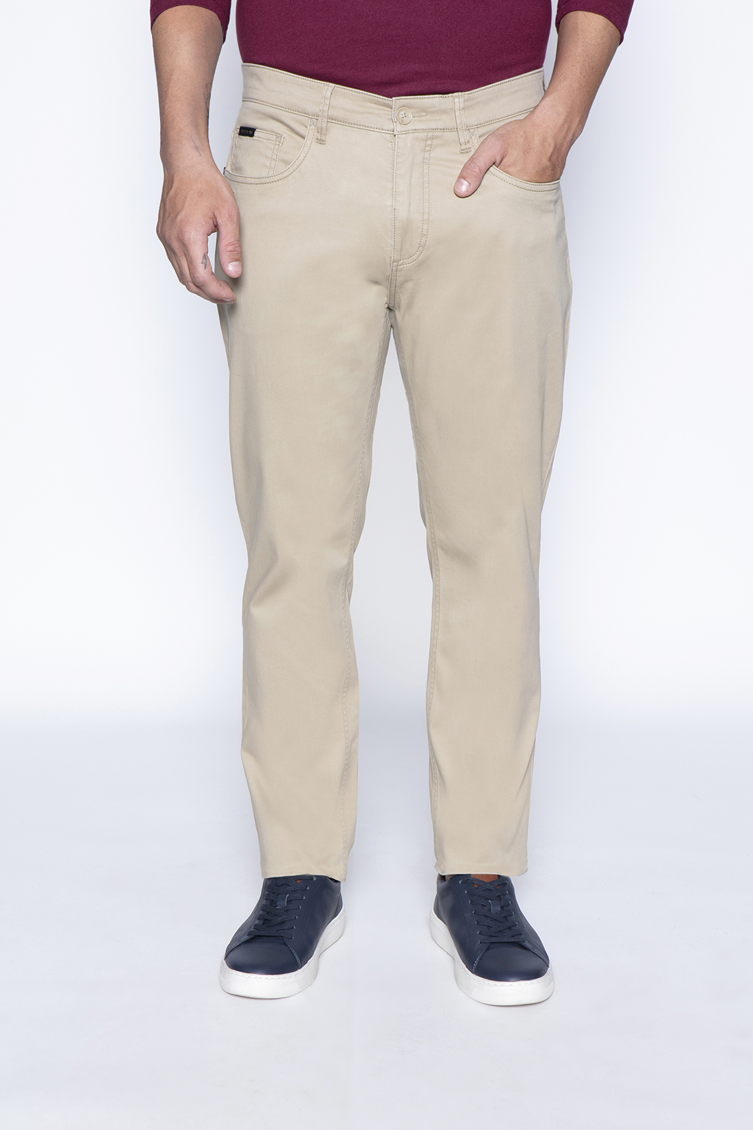 PANTALÓN ALGODÓN HOMBRE FEROUCH KHAKI 206009X0008 FIVE POCKET - 1