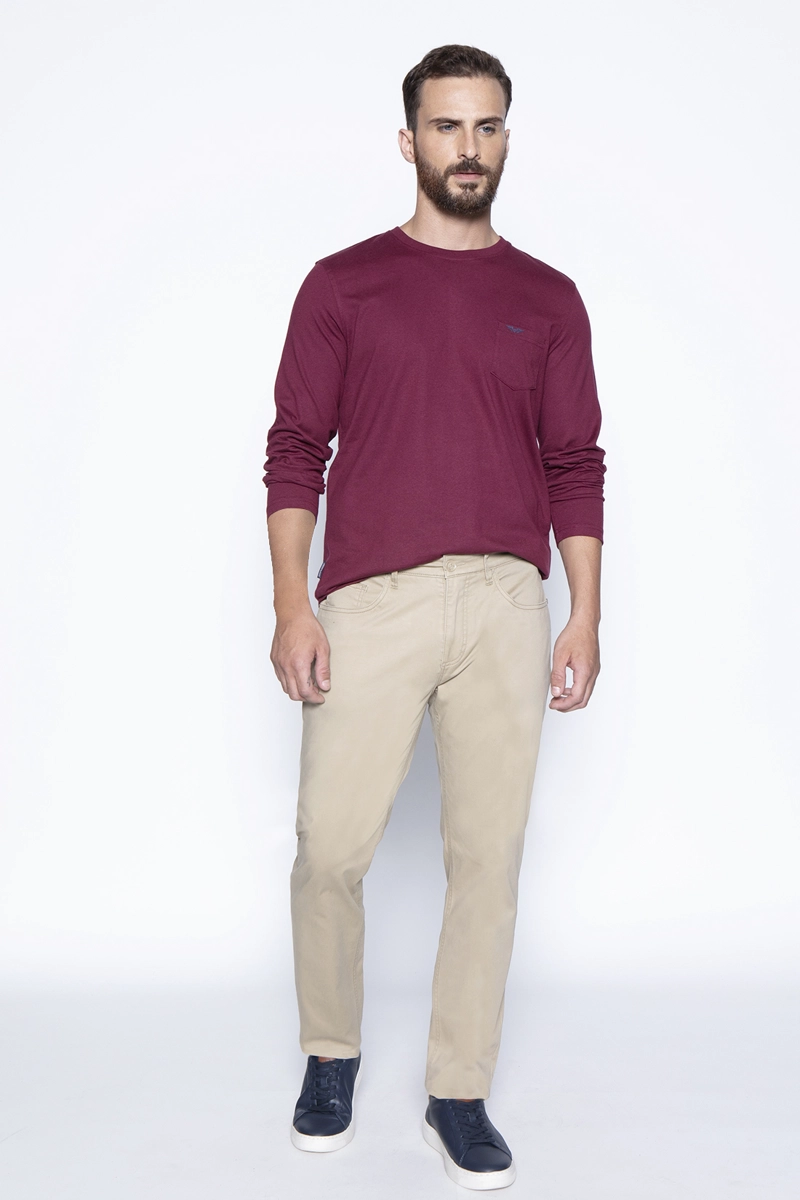 PANTALÓN ALGODÓN HOMBRE FEROUCH KHAKI 206009X0008 FIVE POCKET - 4