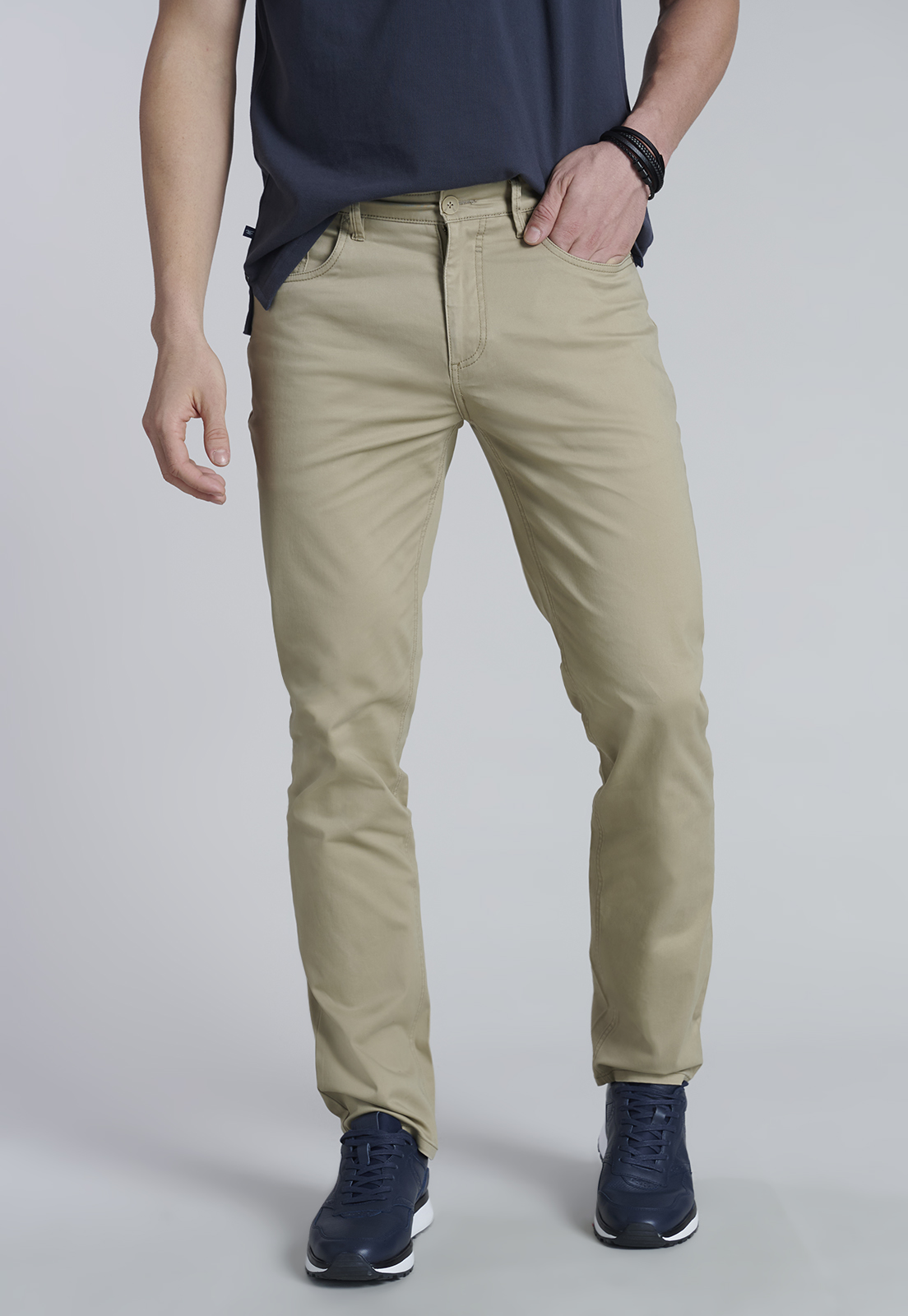 PANTALÓN ALGODÓN HOMBRE FEROUCH KHAKI 206009X0008 FIVE POCKET - 6