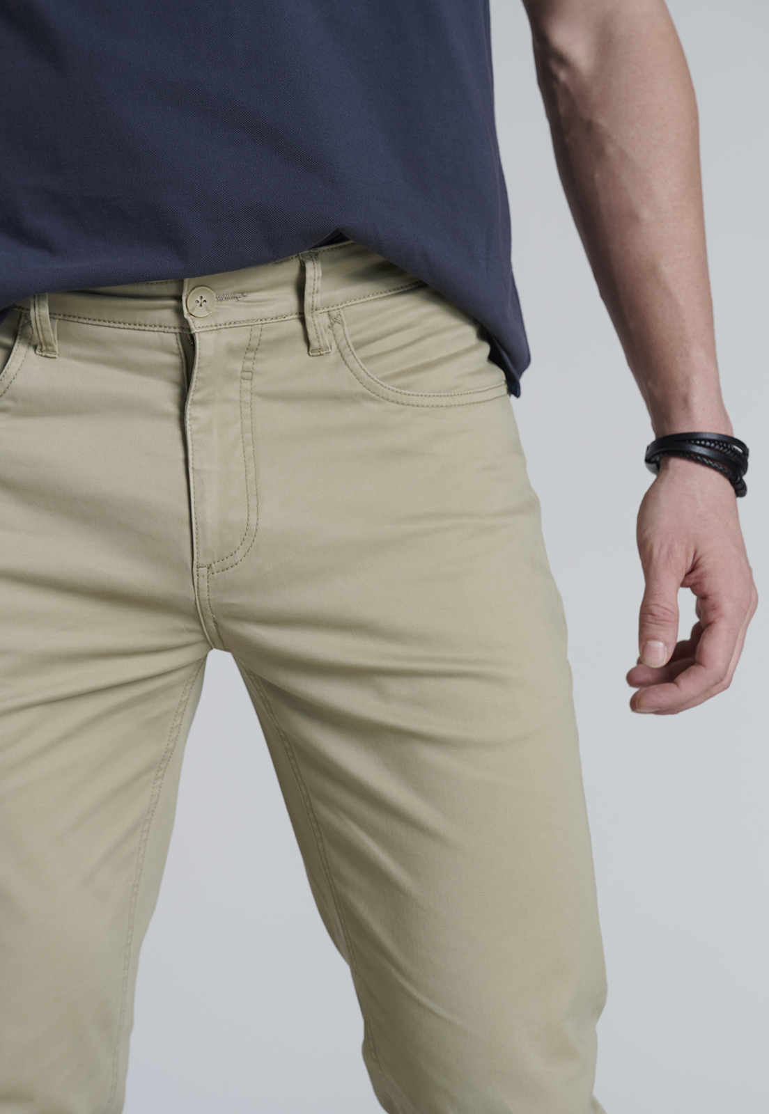 PANTALÓN ALGODÓN HOMBRE FEROUCH KHAKI 206009X0008 FIVE POCKET - 8