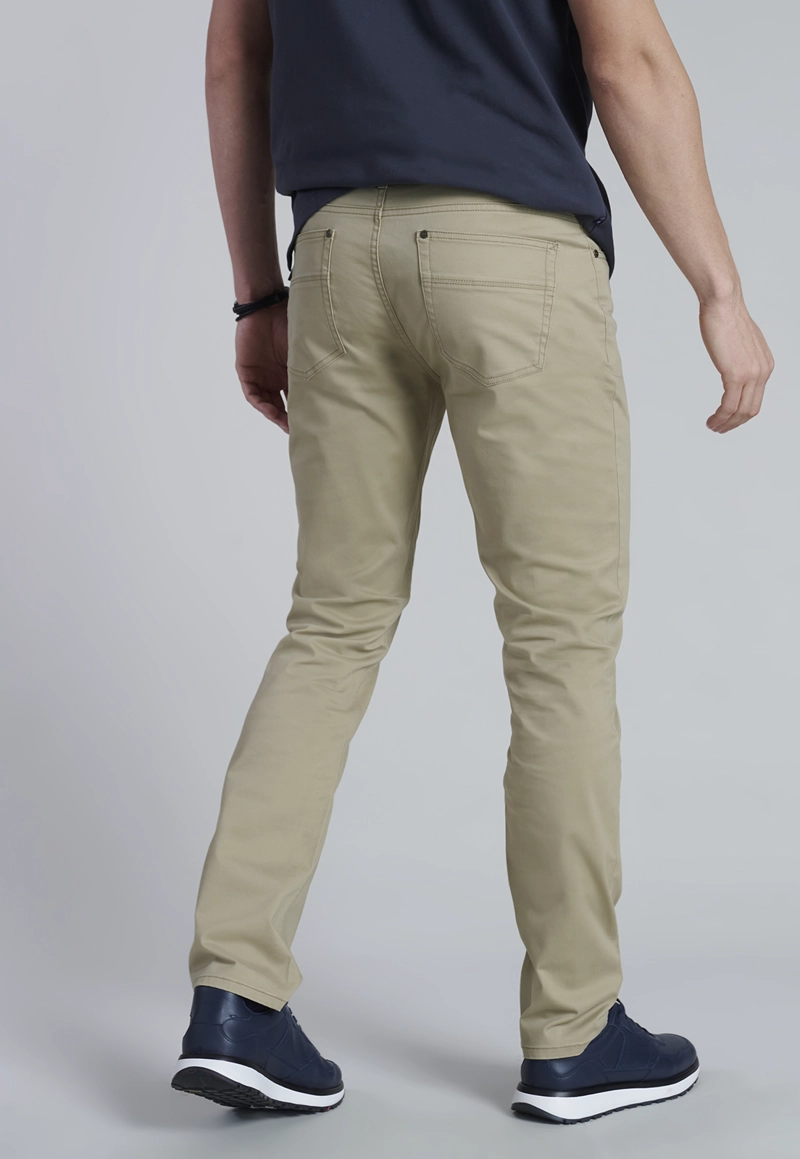 PANTALÓN ALGODÓN HOMBRE FEROUCH KHAKI 206009X0008 FIVE POCKET - 9
