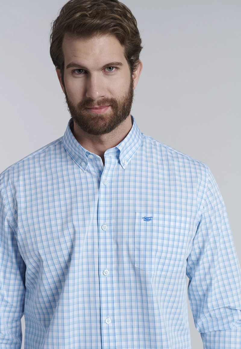 CAMISA CHECK BAHAMAS SC BLUE - 3