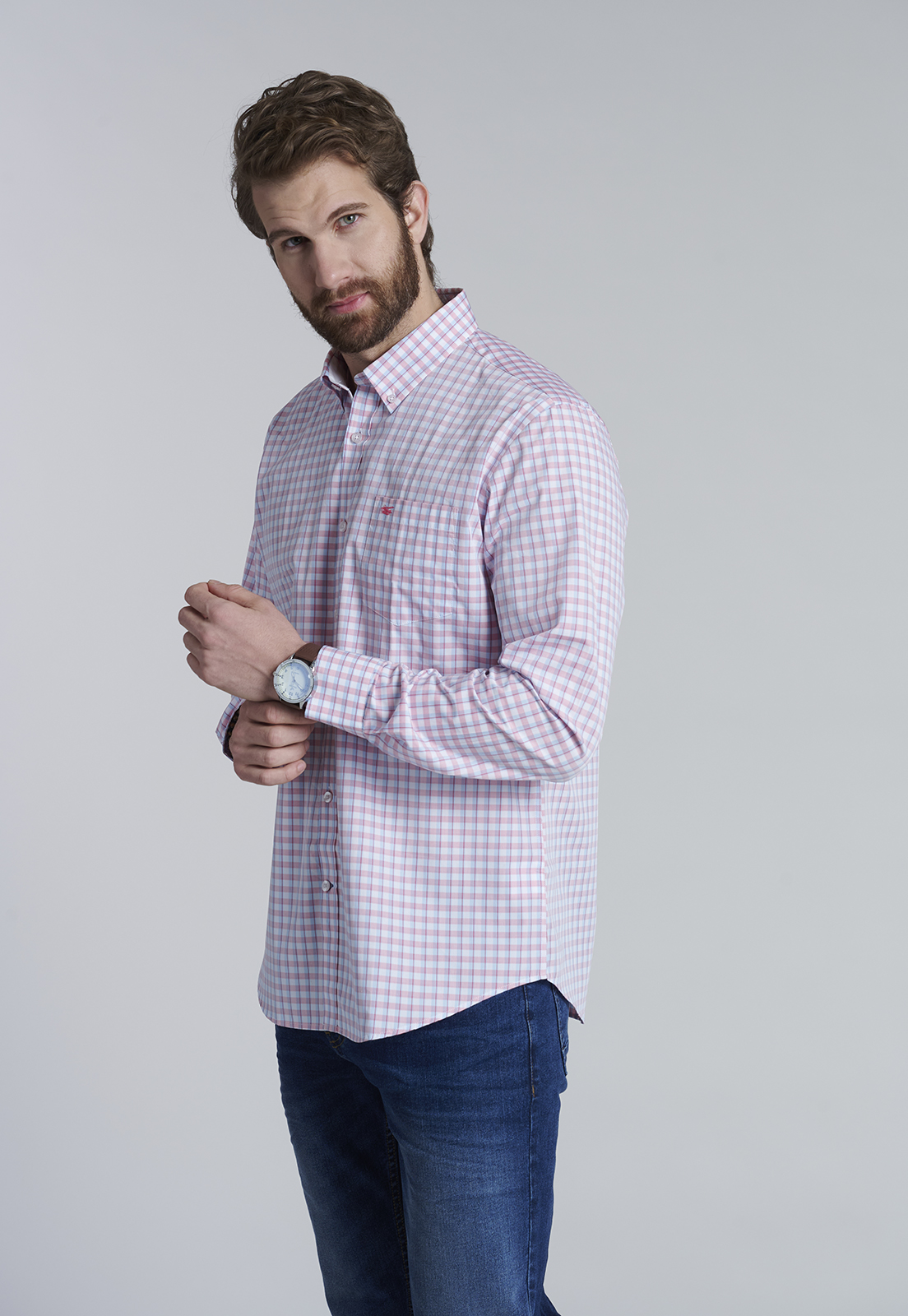CAMISA CHECK BAHAMAS SC CORAL - 1