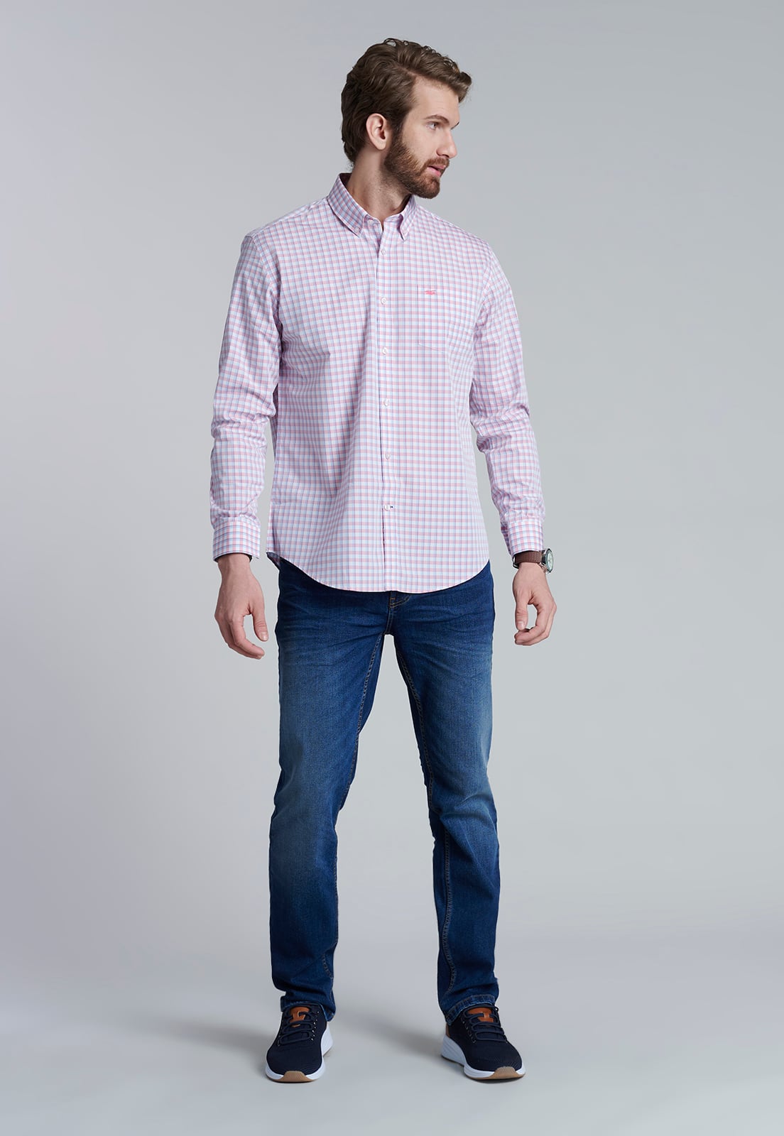 CAMISA CHECK BAHAMAS SC CORAL - 2
