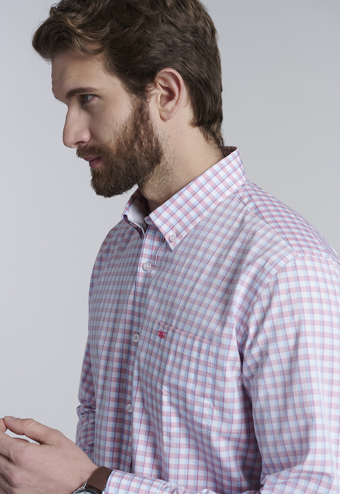 CAMISA CHECK BAHAMAS SC CORAL - 3