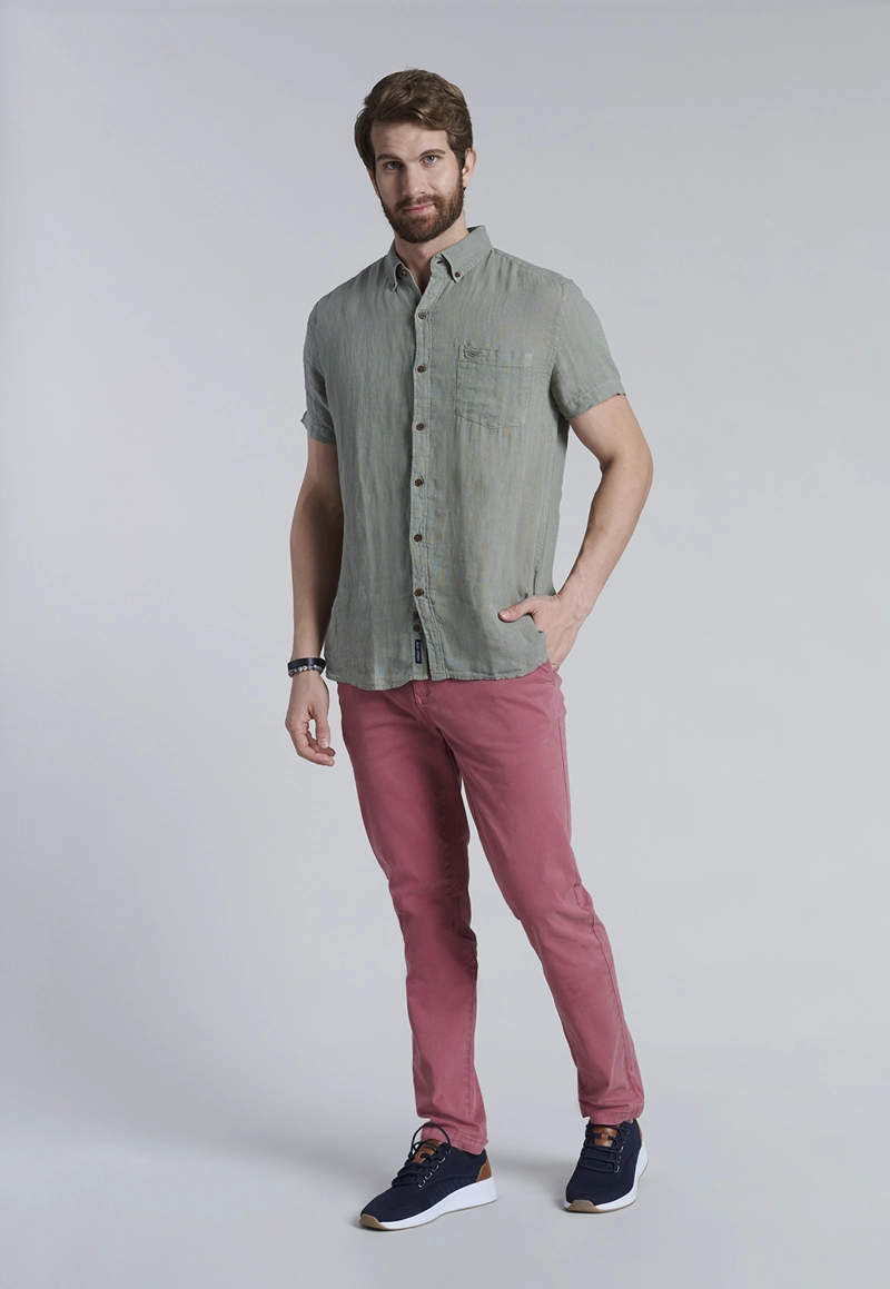 CAMISA LINO LAVADA F GREEN - 2