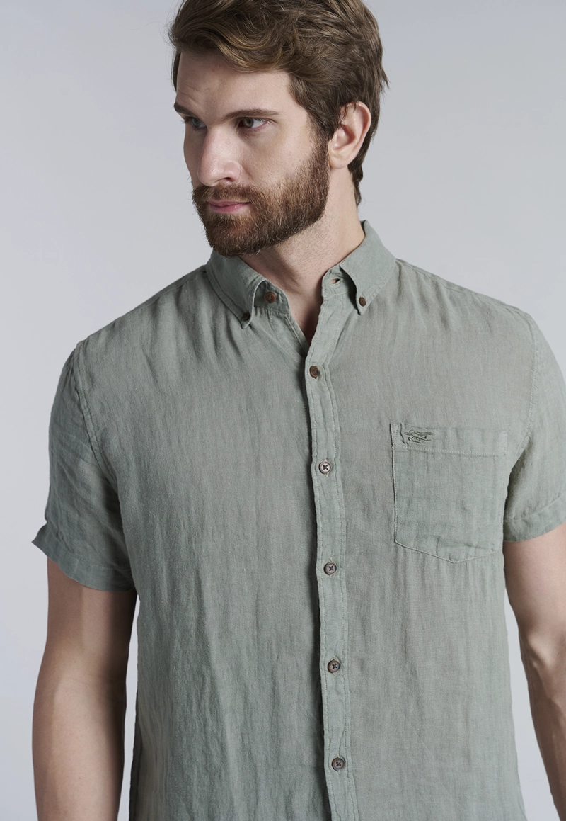 CAMISA LINO LAVADA F GREEN - 3