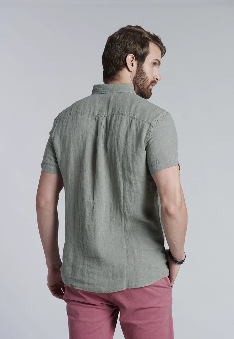 CAMISA LINO LAVADA F GREEN - 4