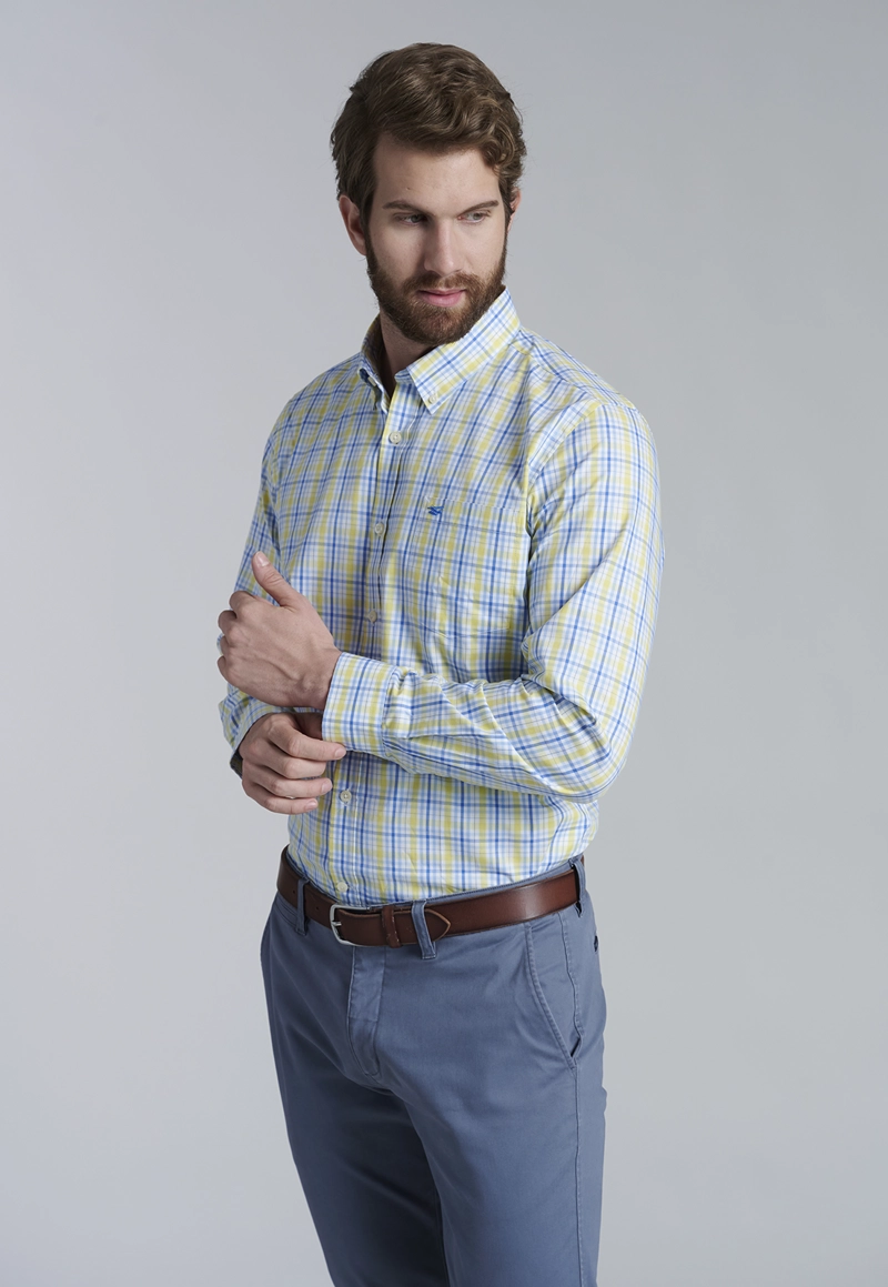 CAMISA CHECK BRISTOL SC YELLOW - 1