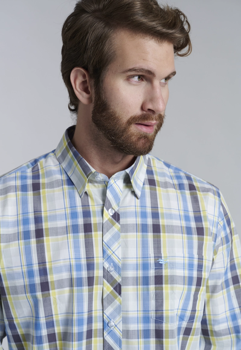 CAMISA CHECK ORLANDO F YELLOW - 3