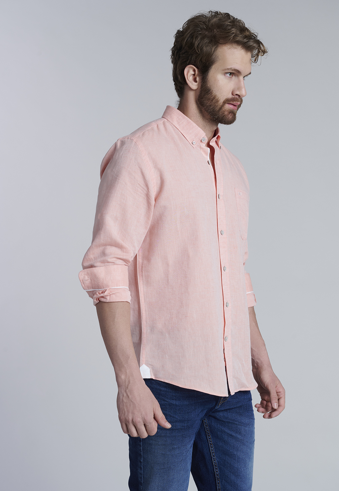 CAMISA SPORT LINO F ORANGE - 1