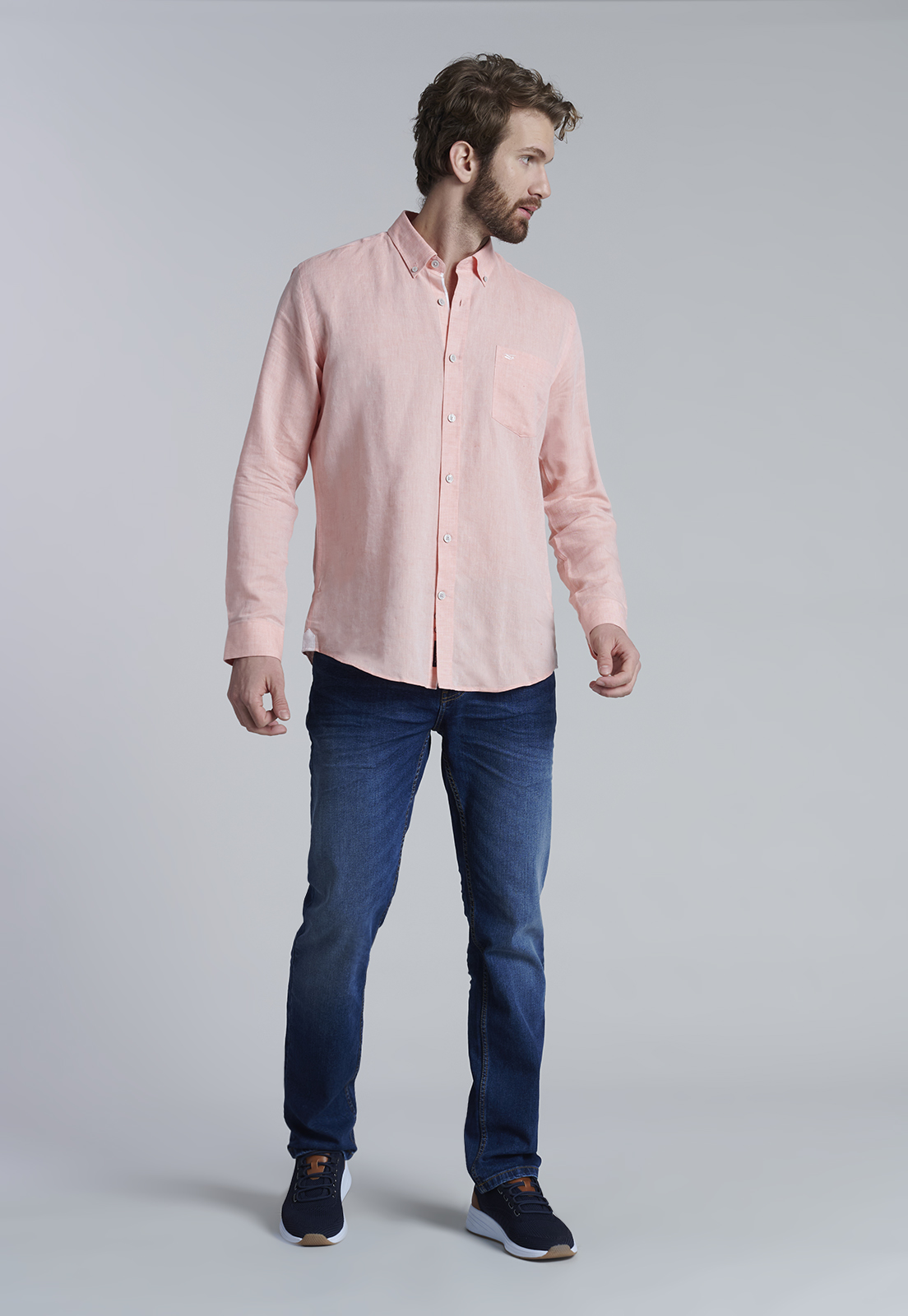 CAMISA SPORT LINO F ORANGE - 2