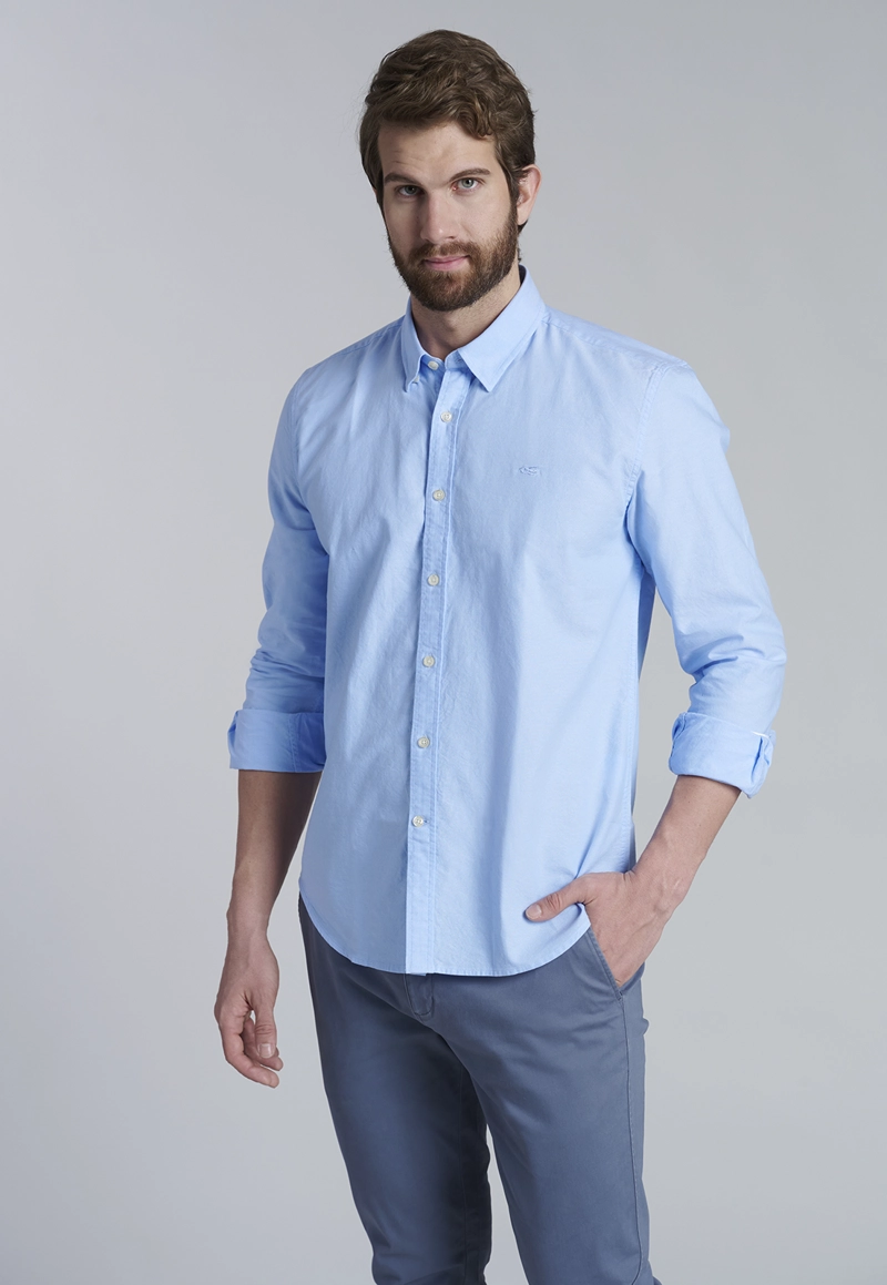 CAMISA SPORT OXFORD SKY - 1