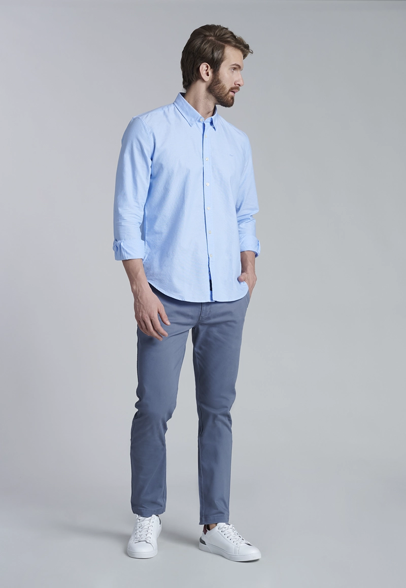 CAMISA SPORT OXFORD SKY - 4