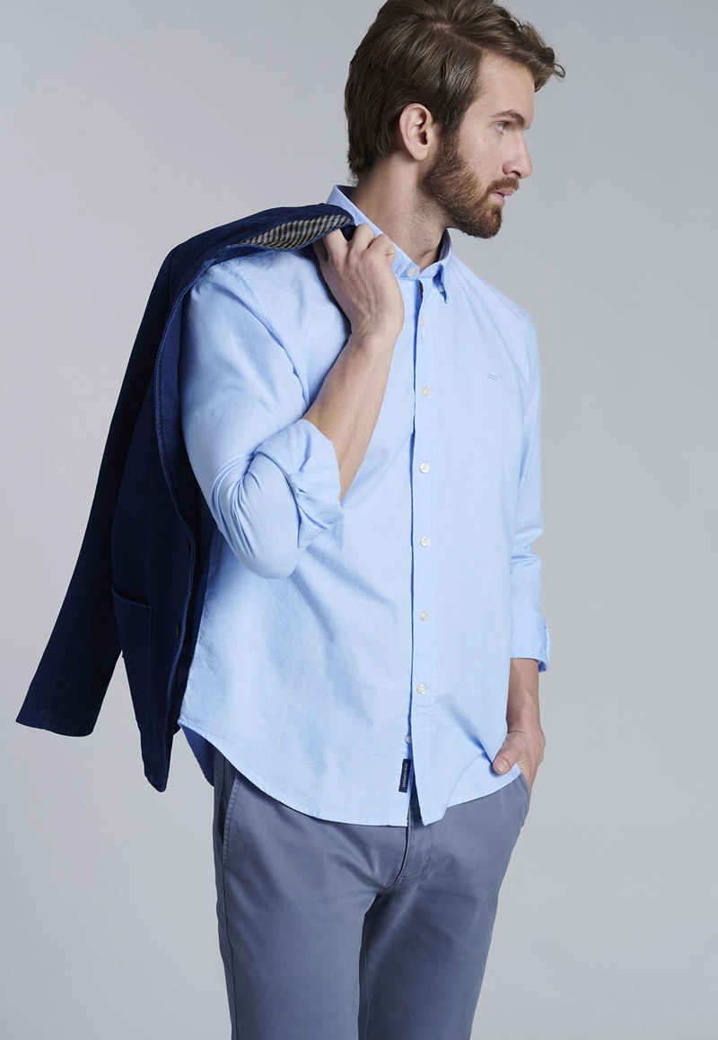 CAMISA SPORT OXFORD SKY - 5