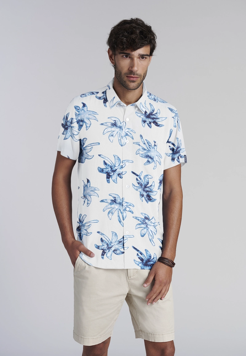 CAMISA ESTAMPADA BRISTOL OFF WHITE FJ - 1