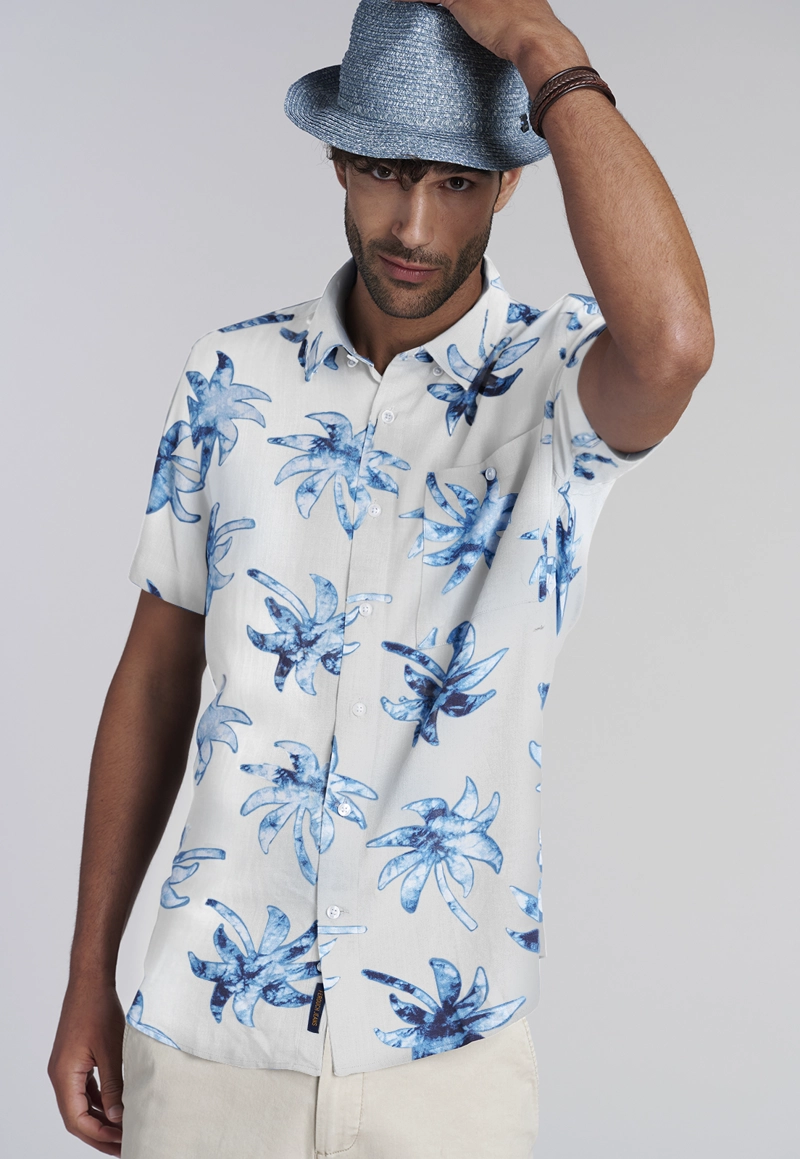 CAMISA ESTAMPADA BRISTOL OFF WHITE FJ - 5