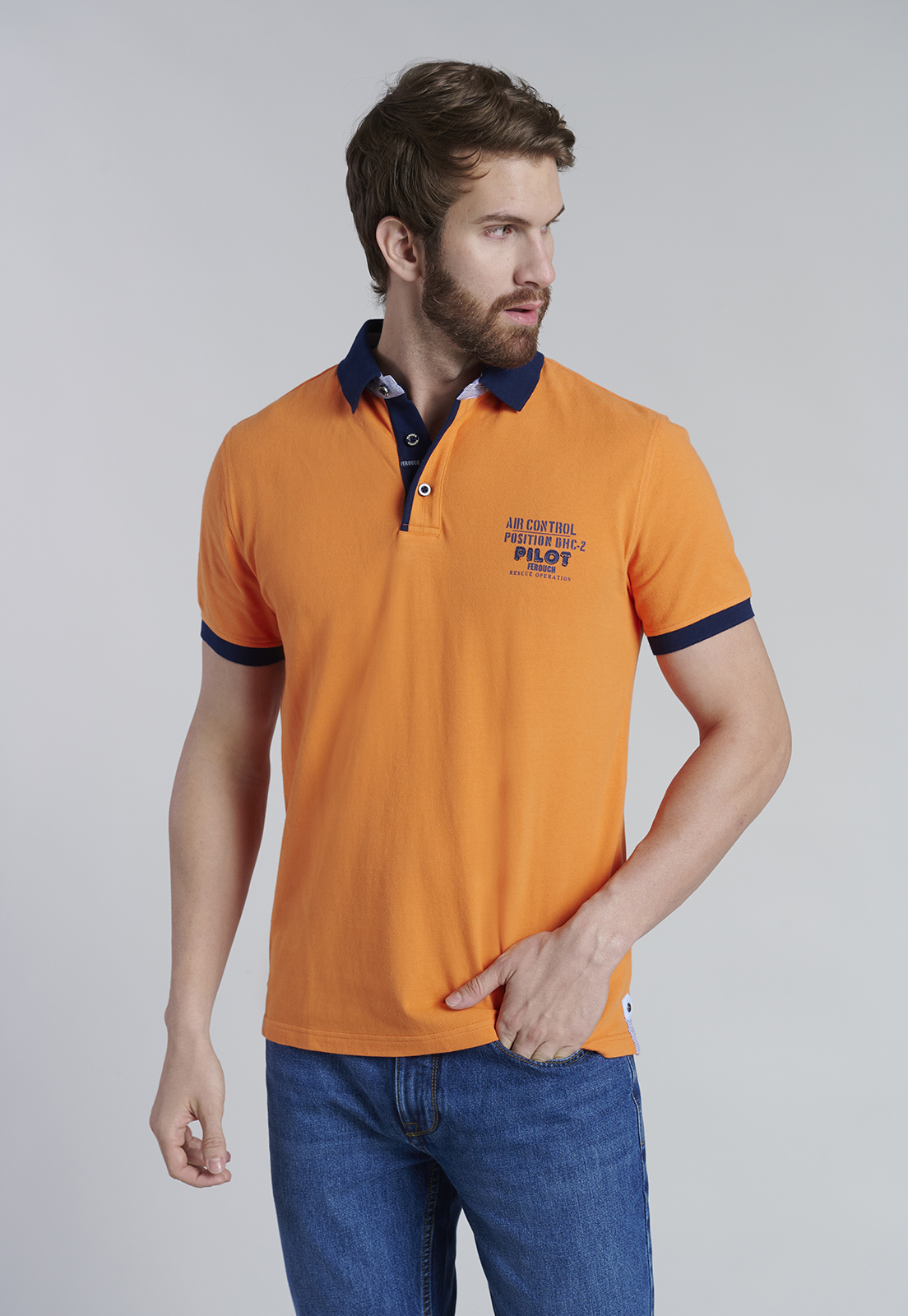 POLERA POLO DENVER ORANGE - 1