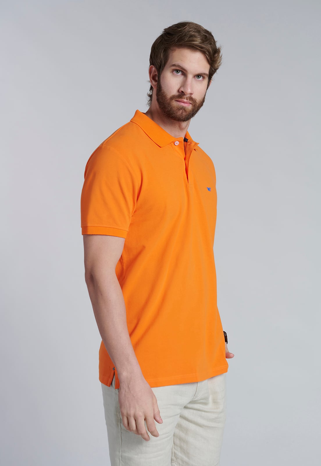 POLERA BASICA PIQUE ORANGE - 1