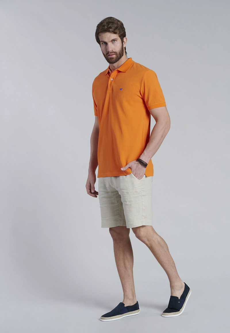 POLERA BASICA PIQUE ORANGE - 2