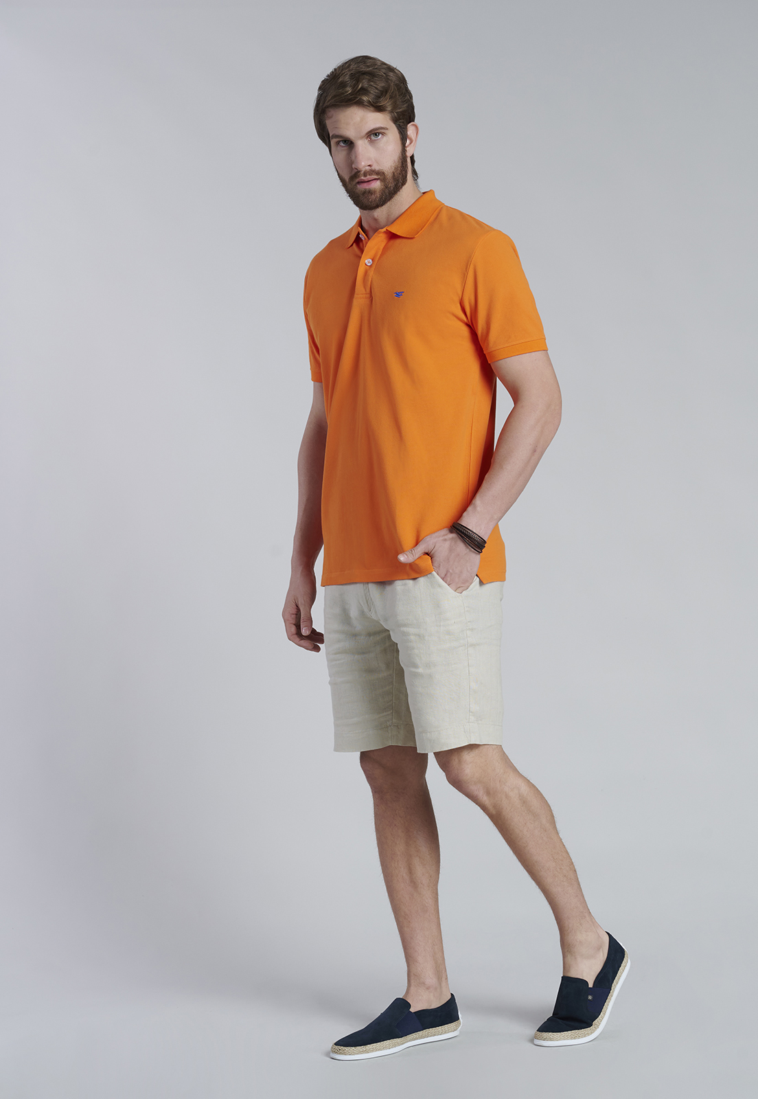 POLERA BASICA PIQUE ORANGE - 2