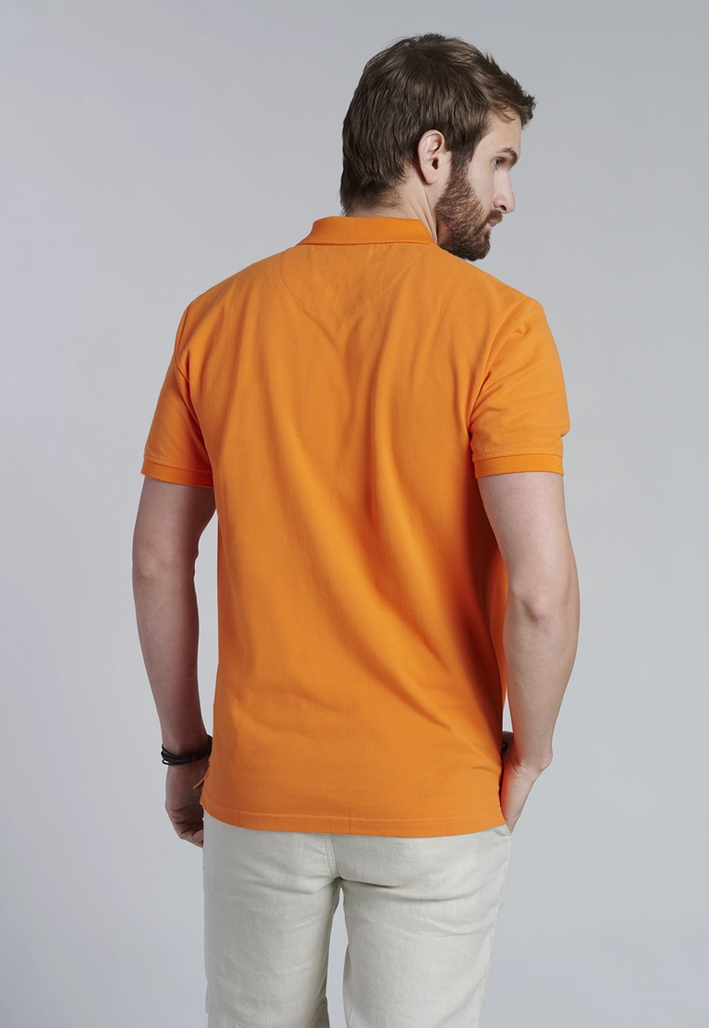 POLERA BASICA PIQUE ORANGE - 4