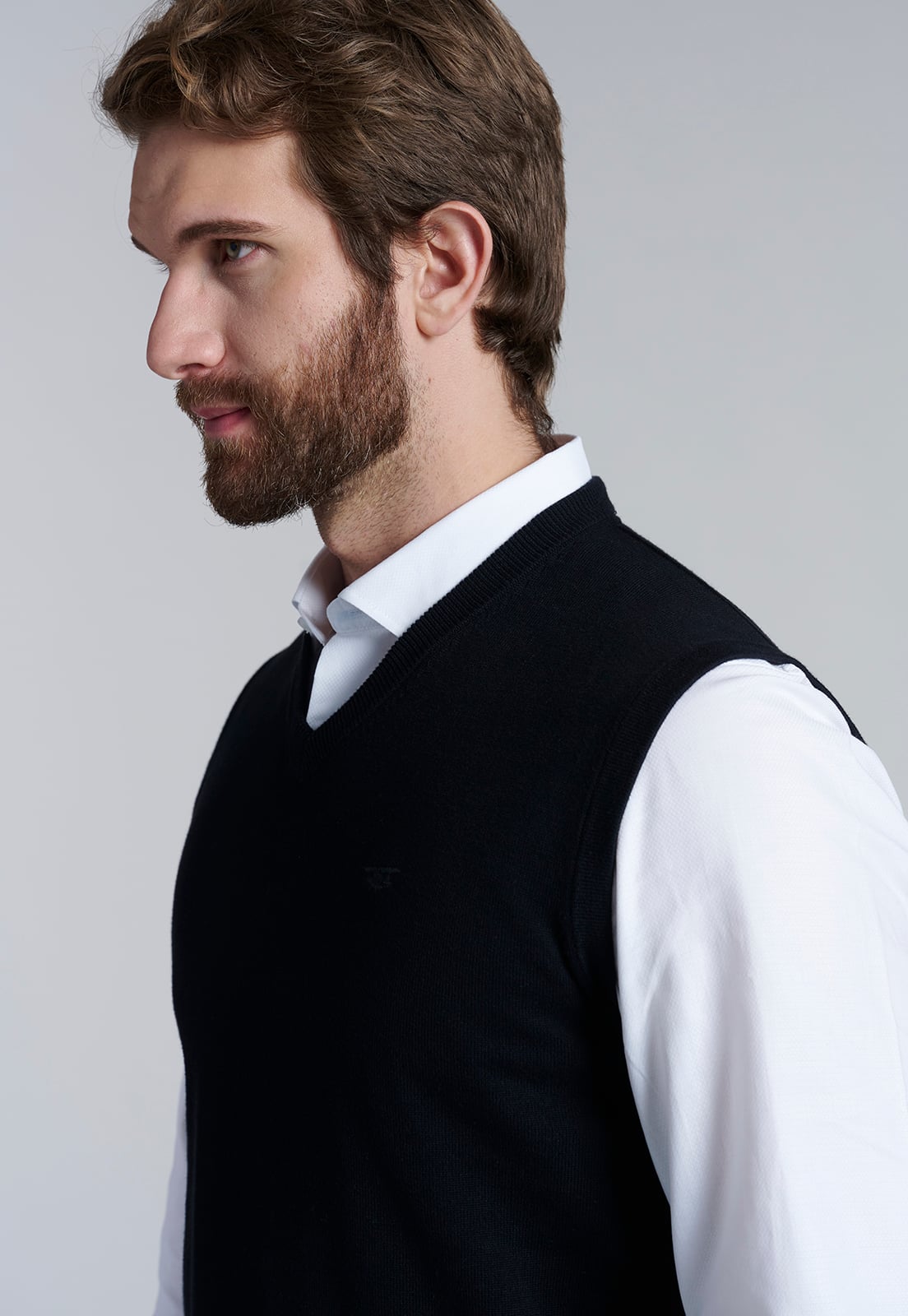 SWEATER SMART CASUAL W/O SLEEVE BLACK - 3