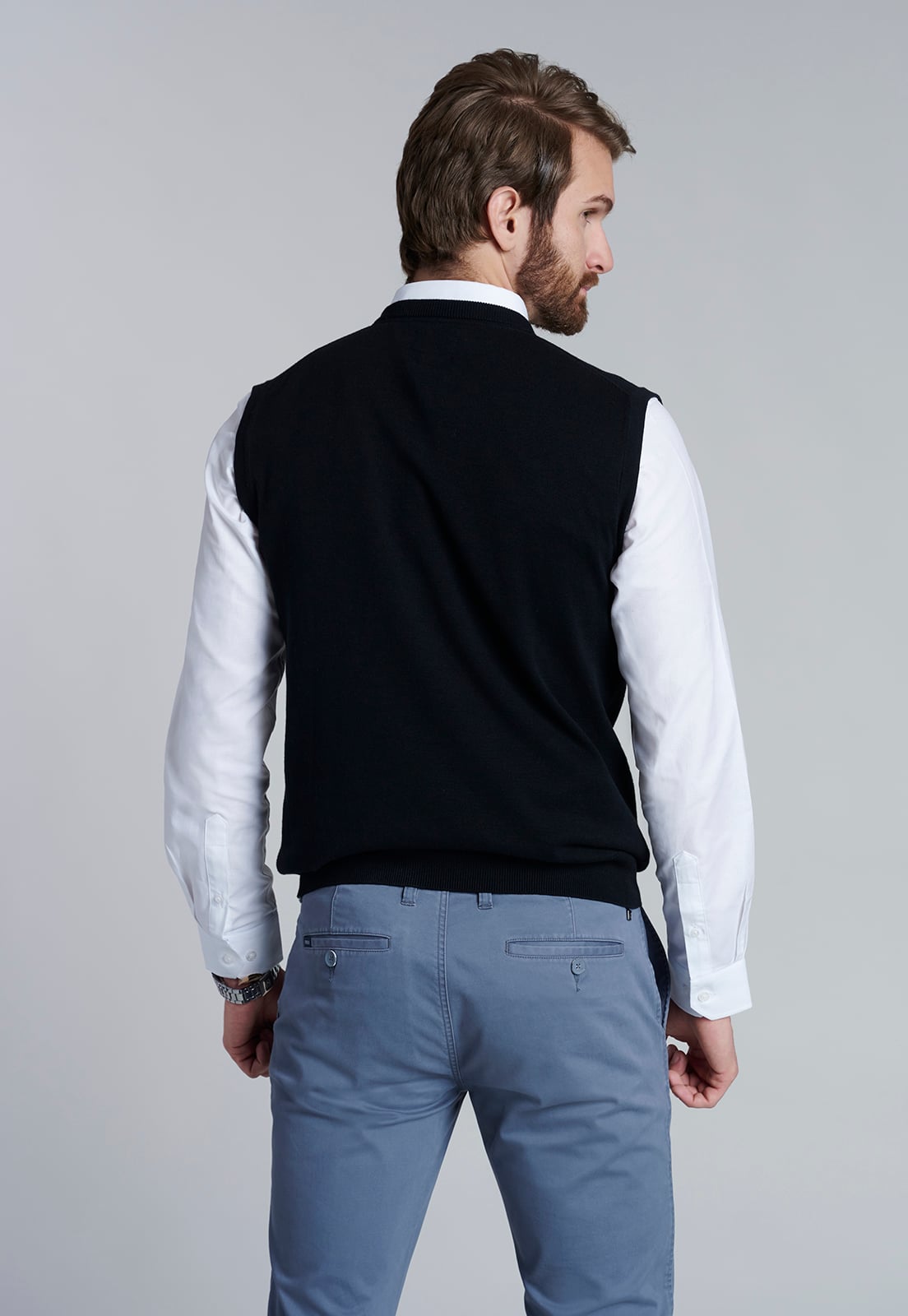 SWEATER SMART CASUAL W/O SLEEVE BLACK - 4