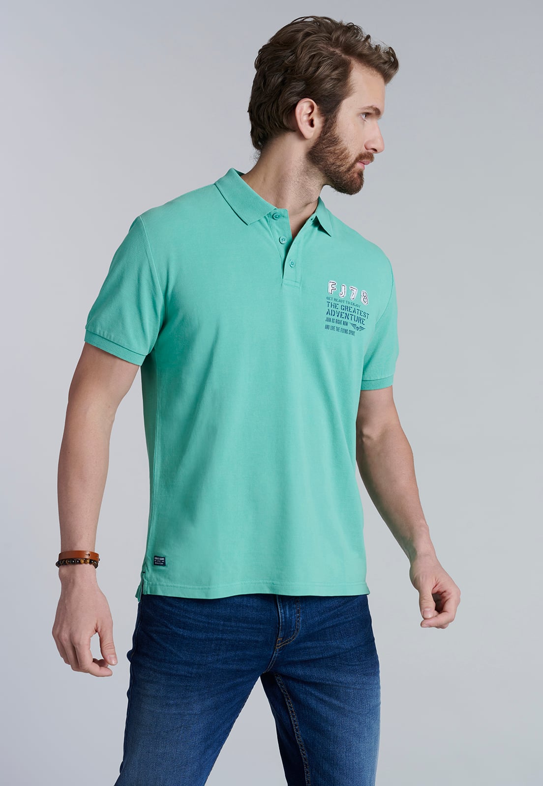 POLERA POLO SANTA MONICA LT GREEN - 1