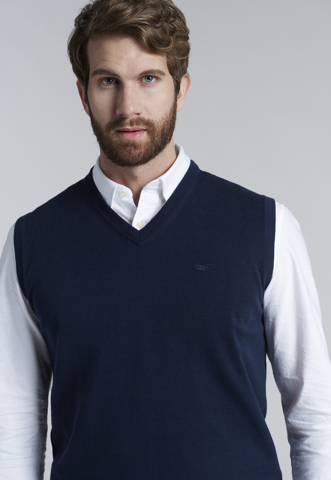 SWEATER SMART CASUAL W/O SLEEVE NAVY - 3