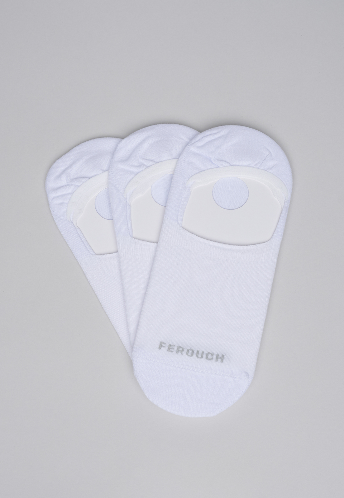 TRIPACK CALCETINES HOMBRE FEROUCH 631609Y0001 INVISIBLE FLORIDA WHITE - 1