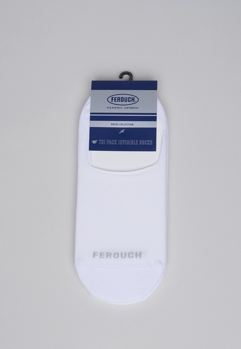 TRIPACK CALCETINES HOMBRE FEROUCH 631609Y0001 INVISIBLE FLORIDA WHITE - 2