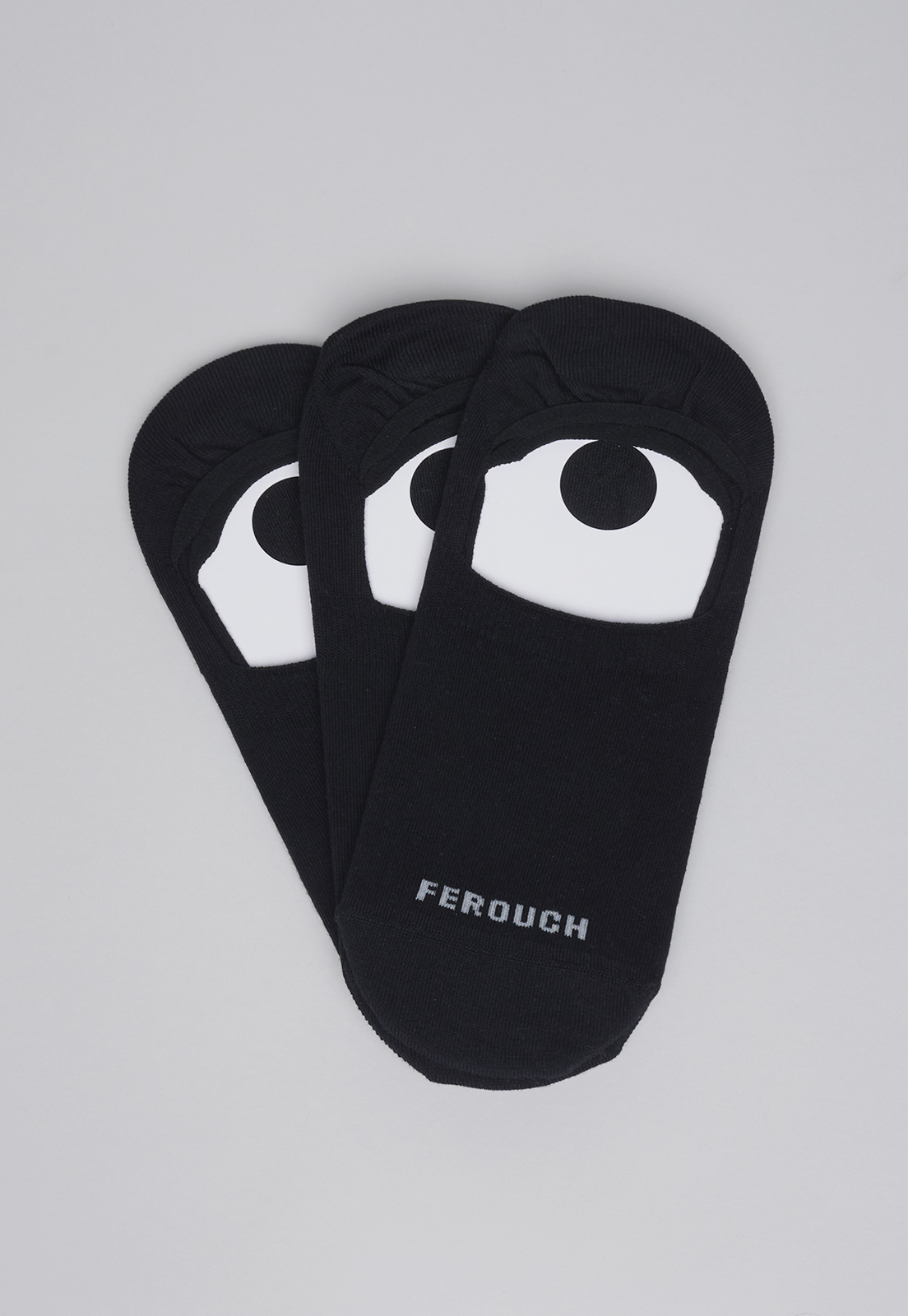 TRIPACK CALCETINES HOMBRE FEROUCH 631609Y0016 INVISIBLE FLORIDA BLACK - 1