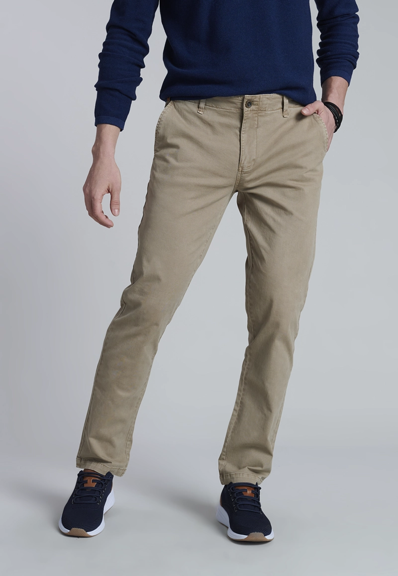 PANTALÓN ALGODÓN HOMBRE FEROUCH KHAKI 201313X0008 LOWELL F - 1
