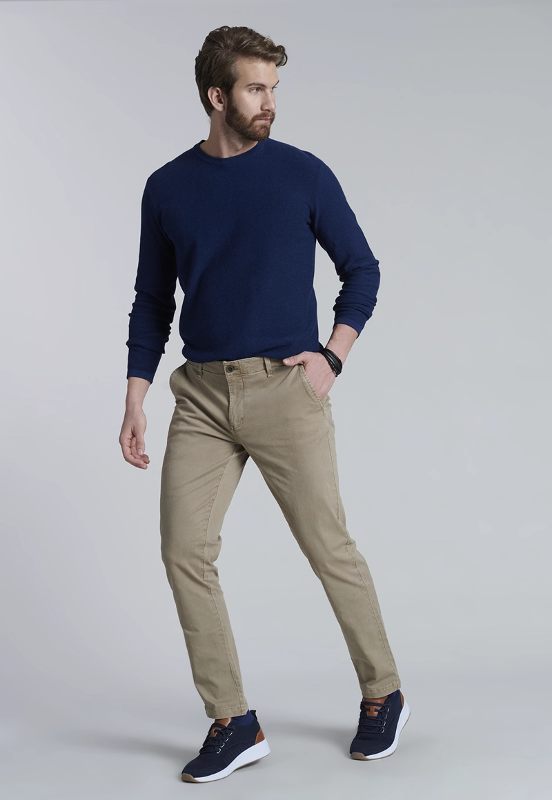 PANTALÓN ALGODÓN HOMBRE FEROUCH KHAKI 201313X0008 LOWELL F - 2