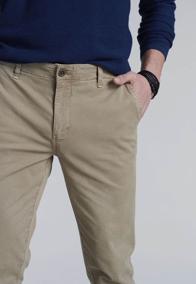 PANTALÓN ALGODÓN HOMBRE FEROUCH KHAKI 201313X0008 LOWELL F - 3