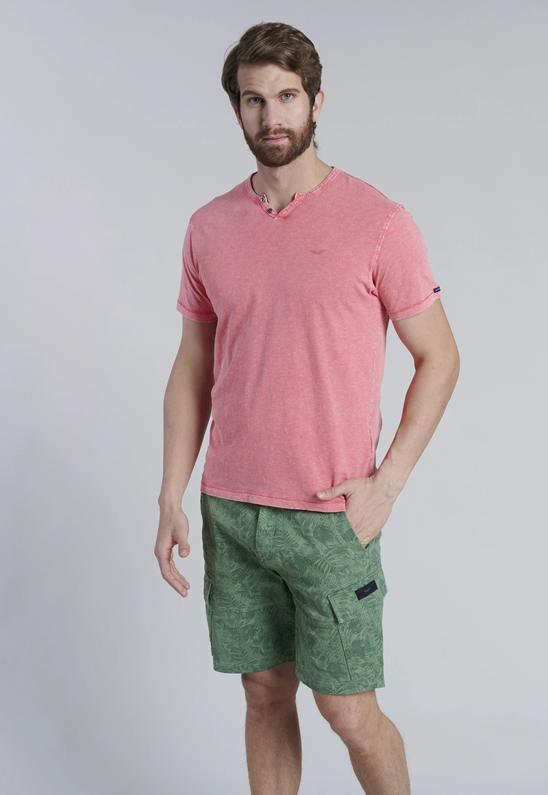 POLERA HENLEY OREGON LT CORAL - 1
