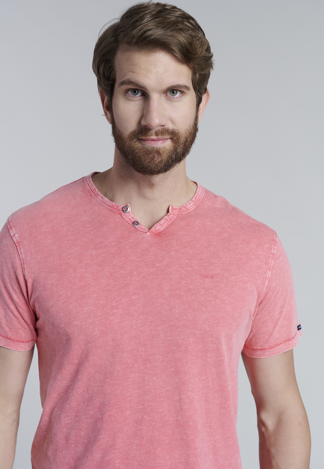 POLERA HENLEY OREGON LT CORAL - 3