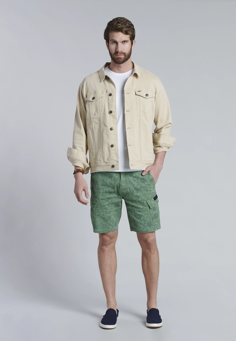 CHAQUETA BASICA DENIM FJ SAND - 2